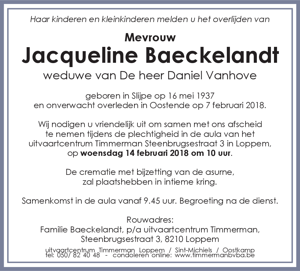 Jacqueline Baeckelandt