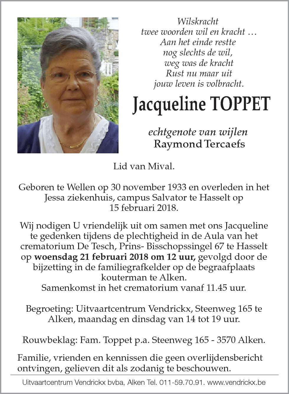 Jacqueline TOPPET