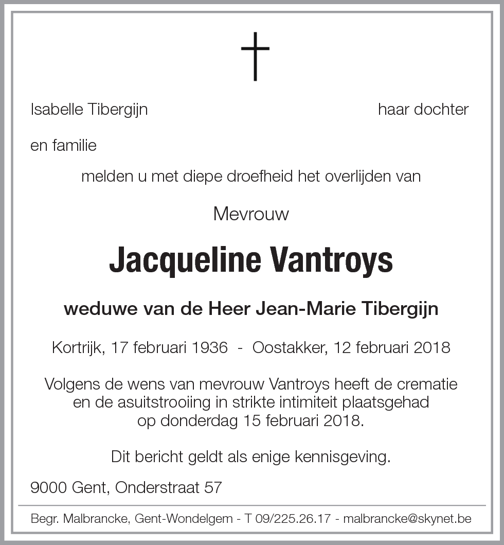 Jacqueline Vantroys