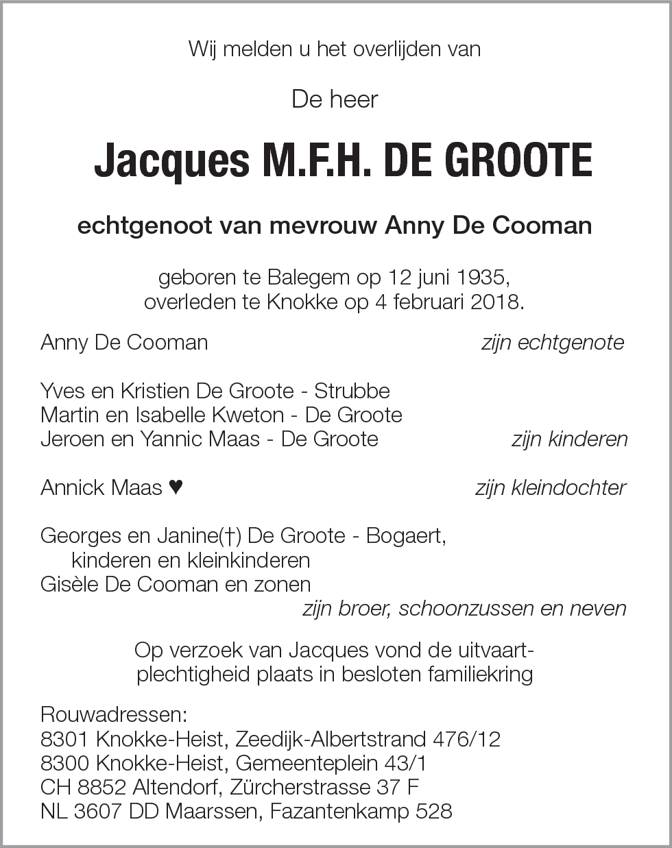 Jacques De Groote
