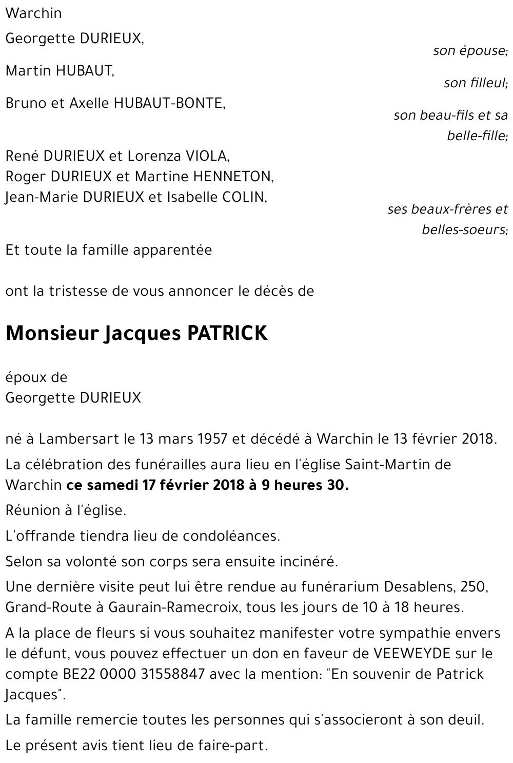 Jacques PATRICK