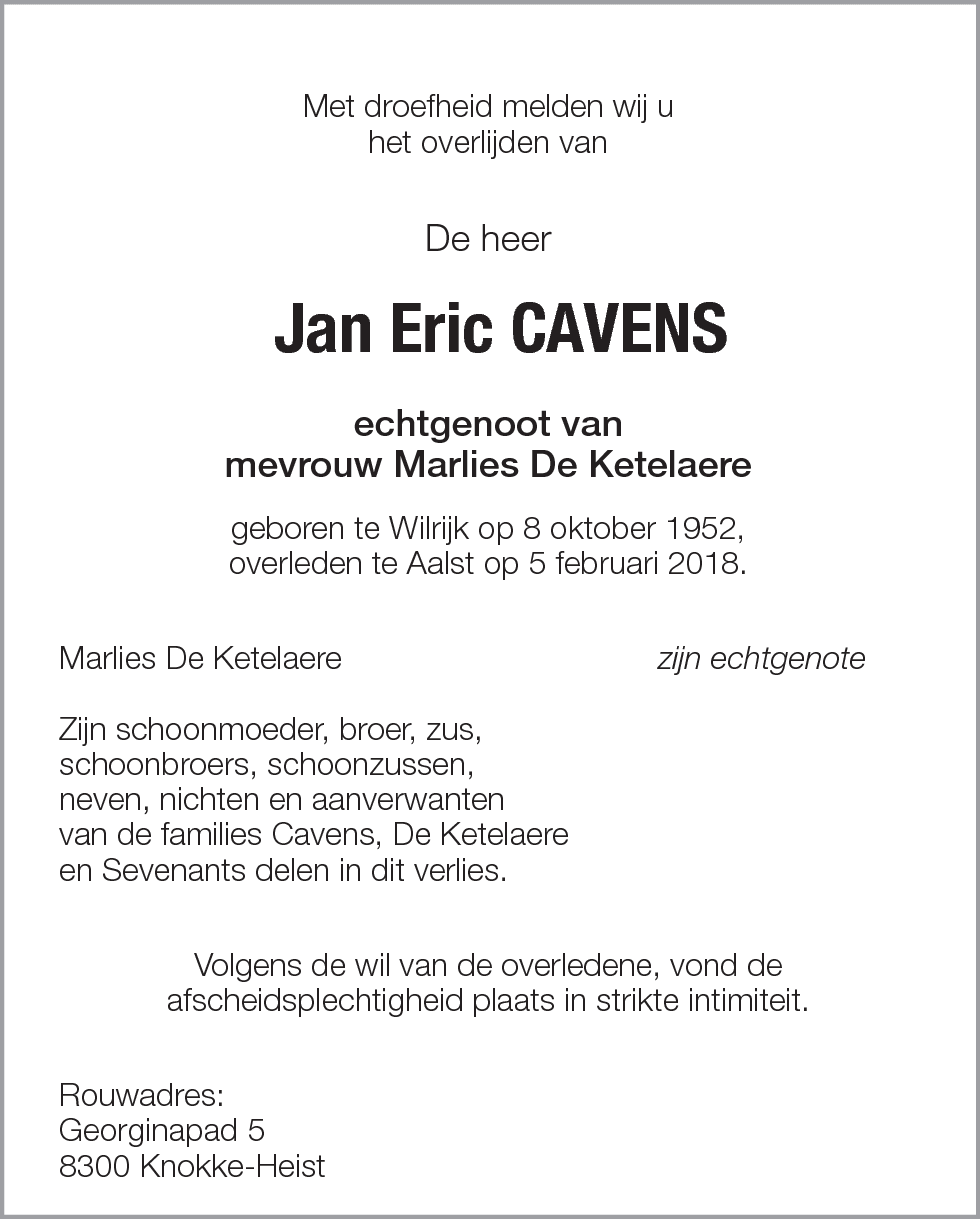 Jan Eric Cavens