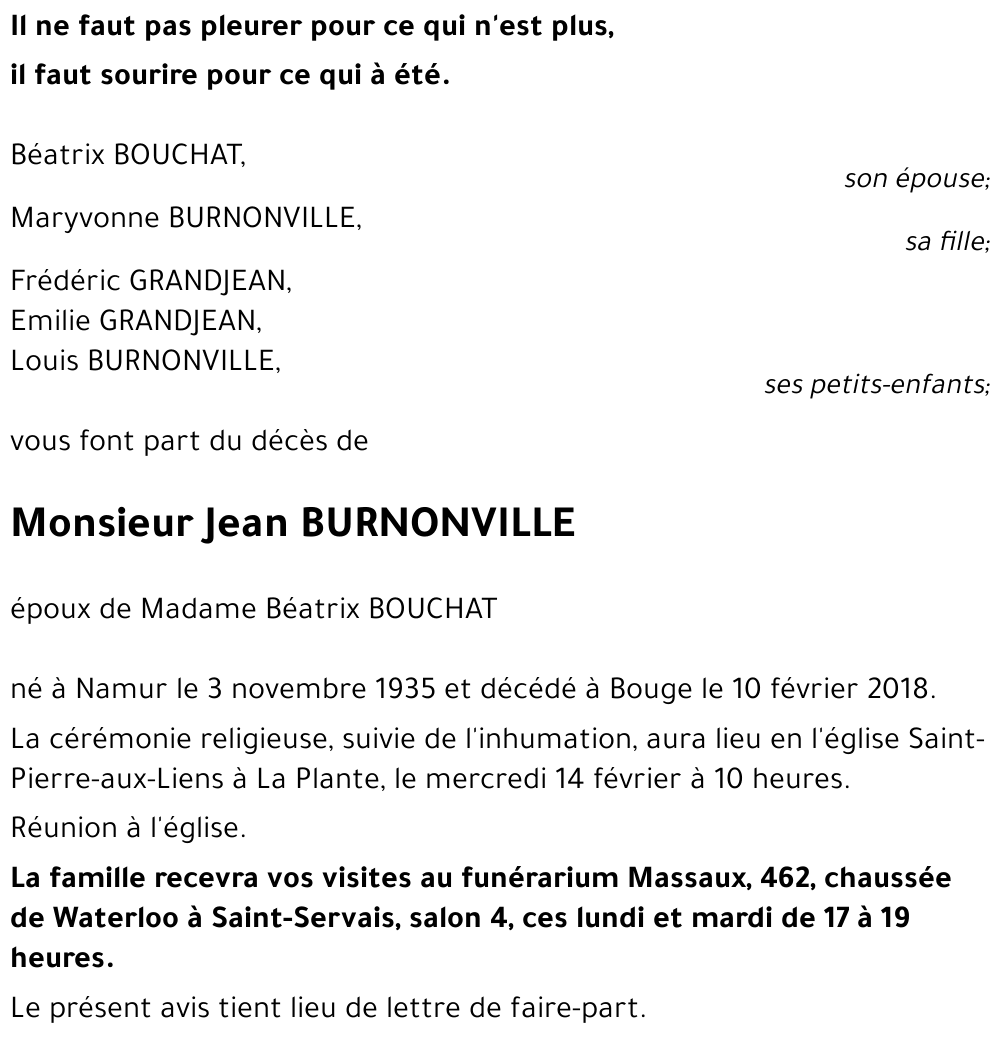 Jean BURNONVILLE
