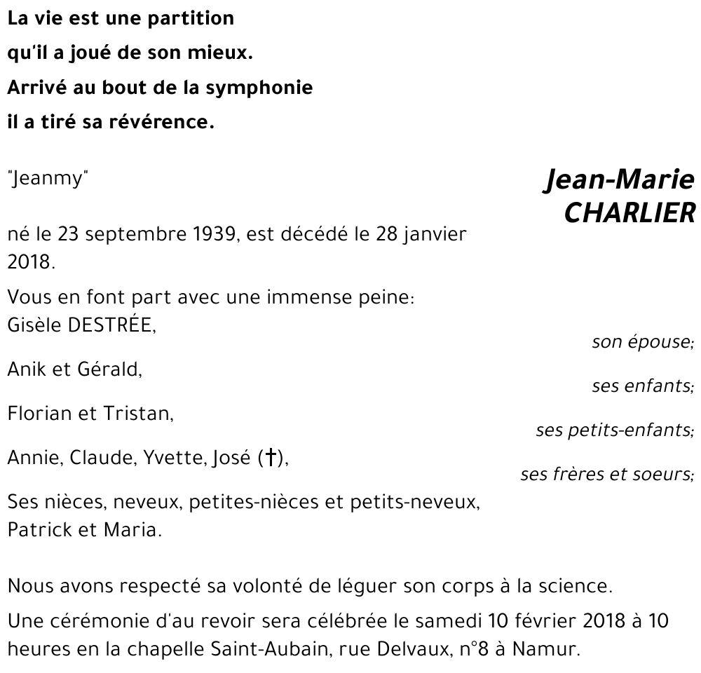 Jean-Marie CHARLIER