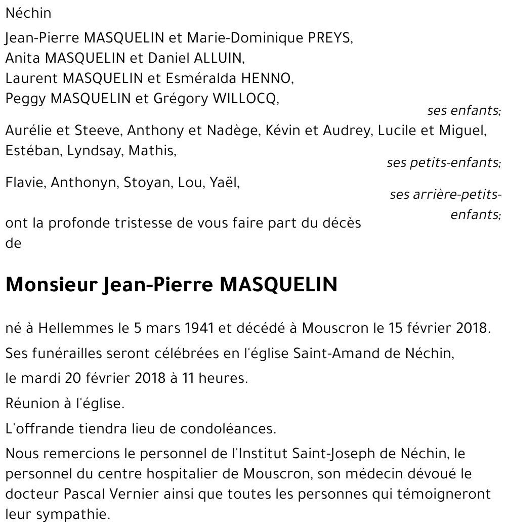 Jean-Pierre MASQUELIN