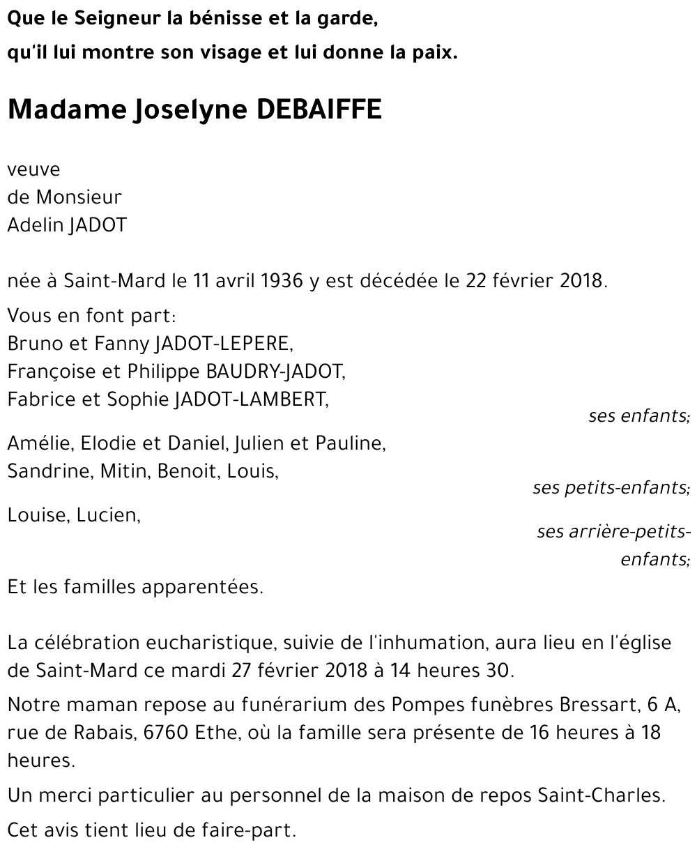 Joselyne DEBAIFFE 