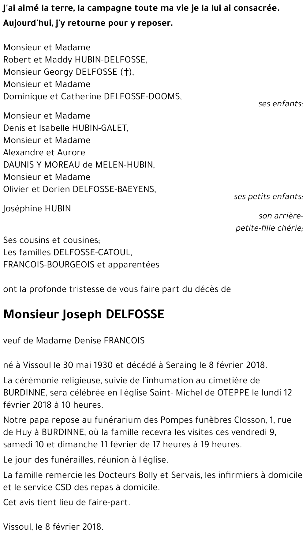 Joseph DELFOSSE