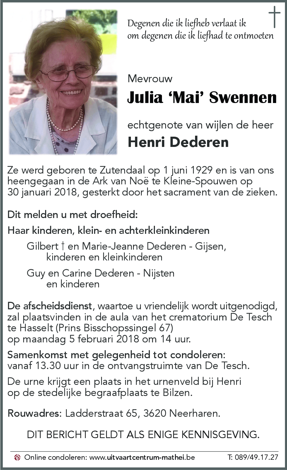 Julia 'Mai' SWENNEN