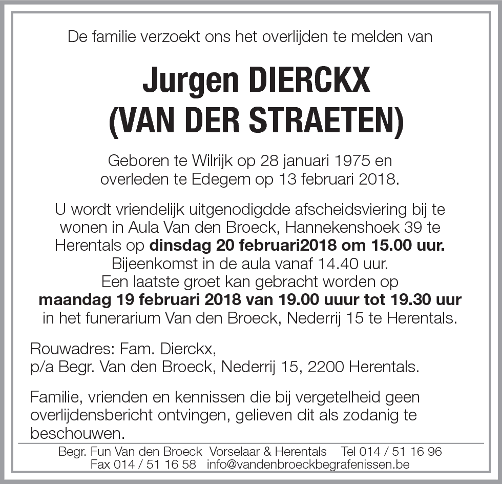 Jurgen Dierckx (Van der Straeten)