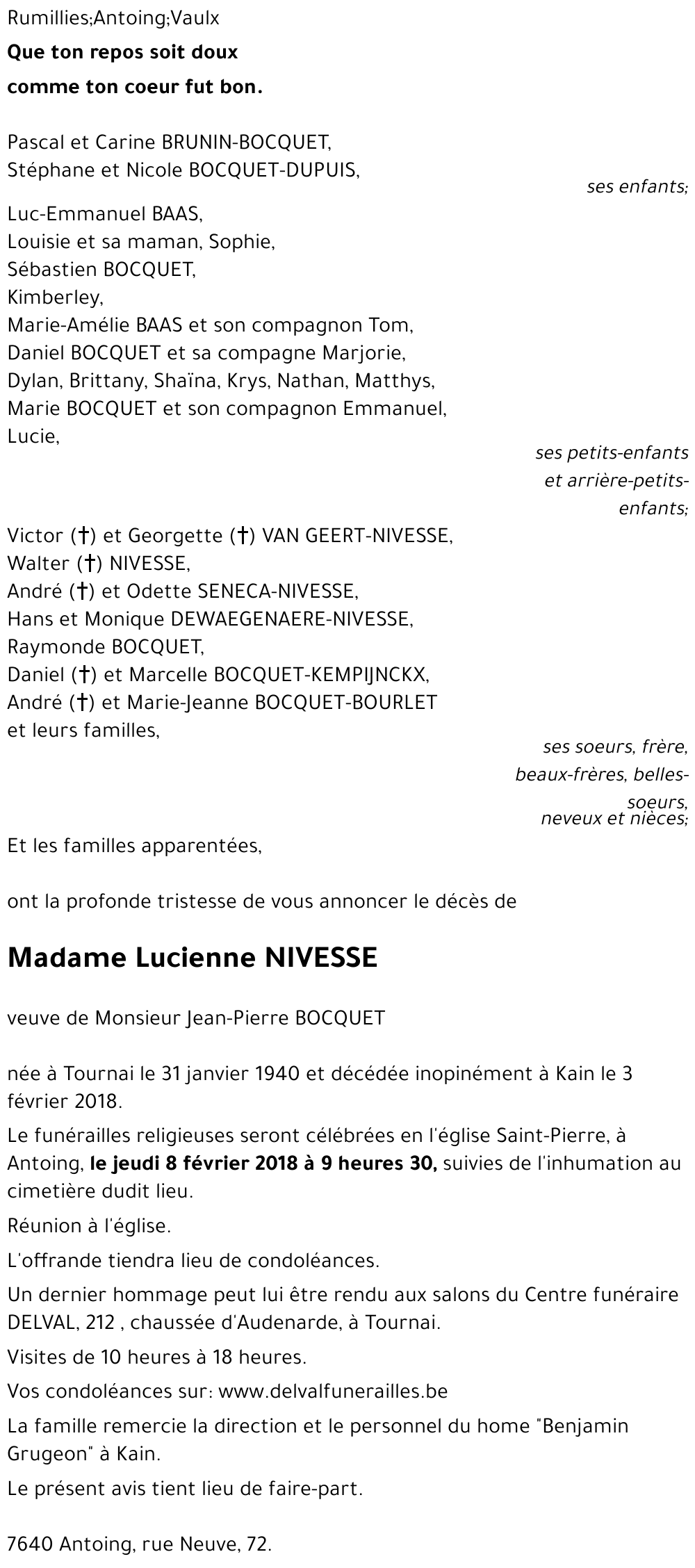 Lucienne NIVESSE