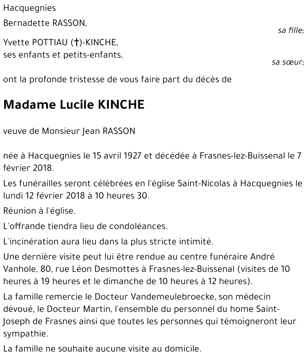 Lucile KINCHE