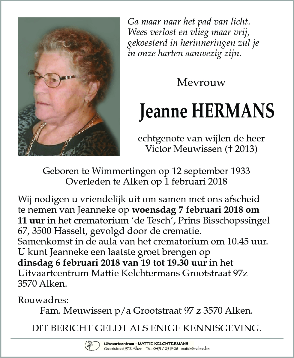 Maria Jeanne HERMANS