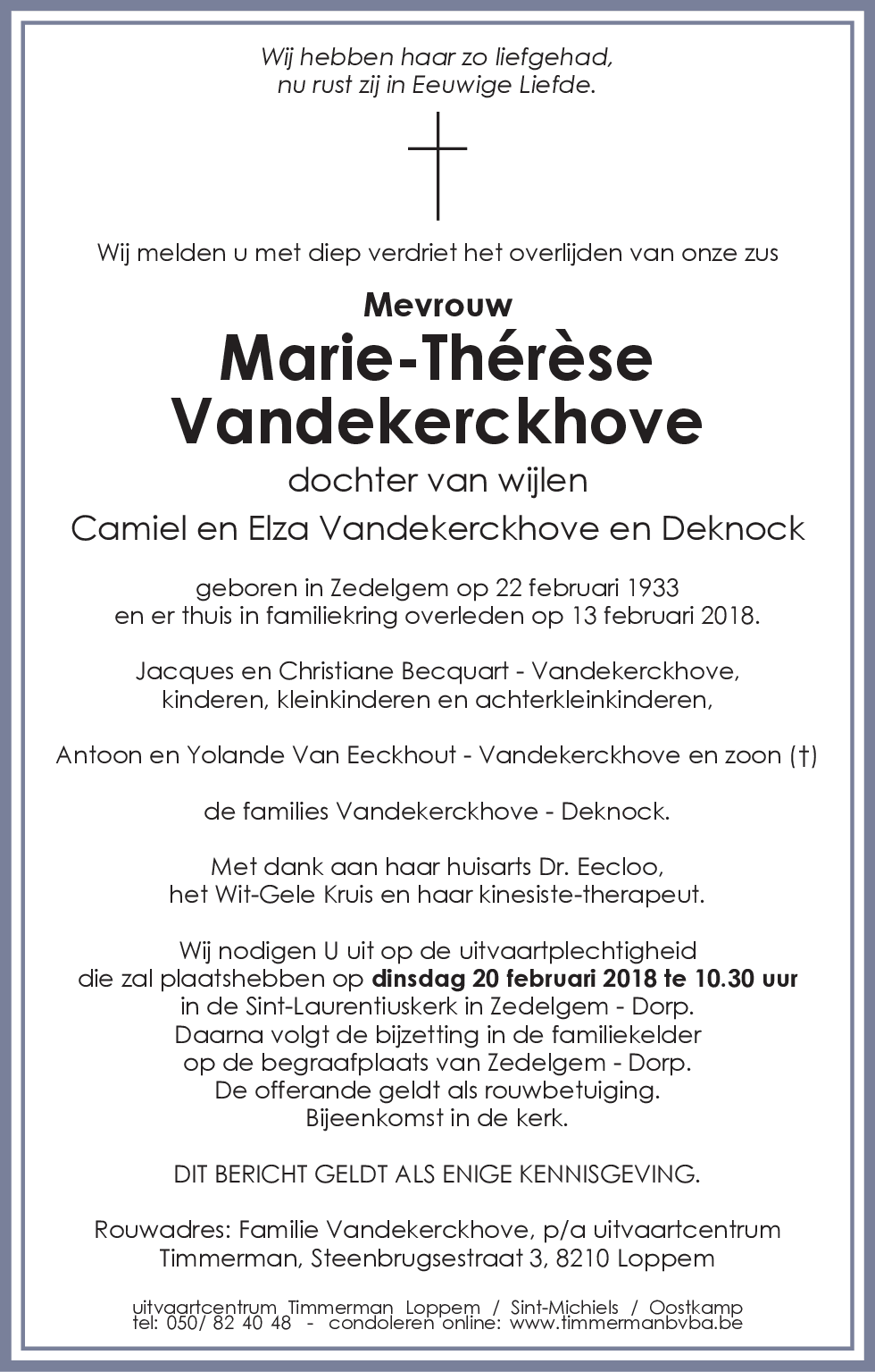 Maria Vandekerckhove