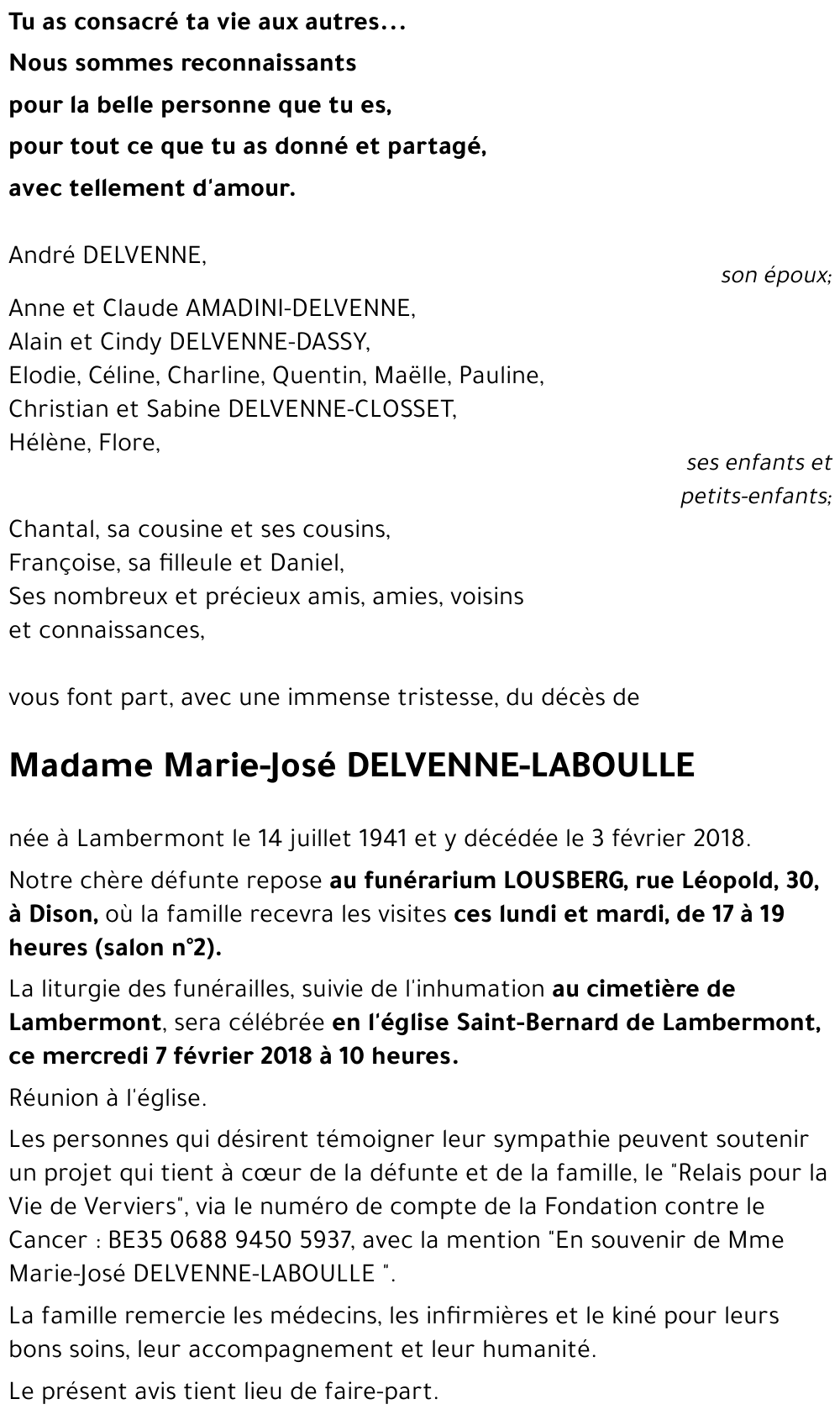 Marie-José DELVENNE-LABOULLE