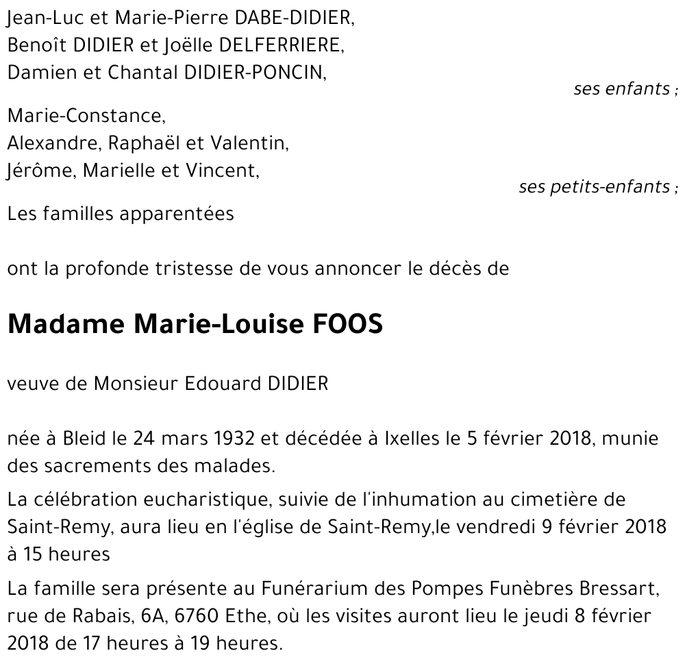 Marie-Louise FOOS