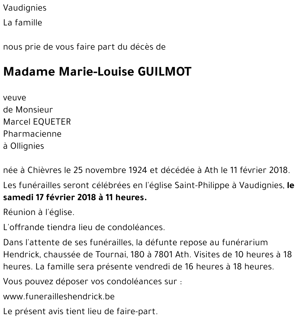 Marie-Louise GUILMOT