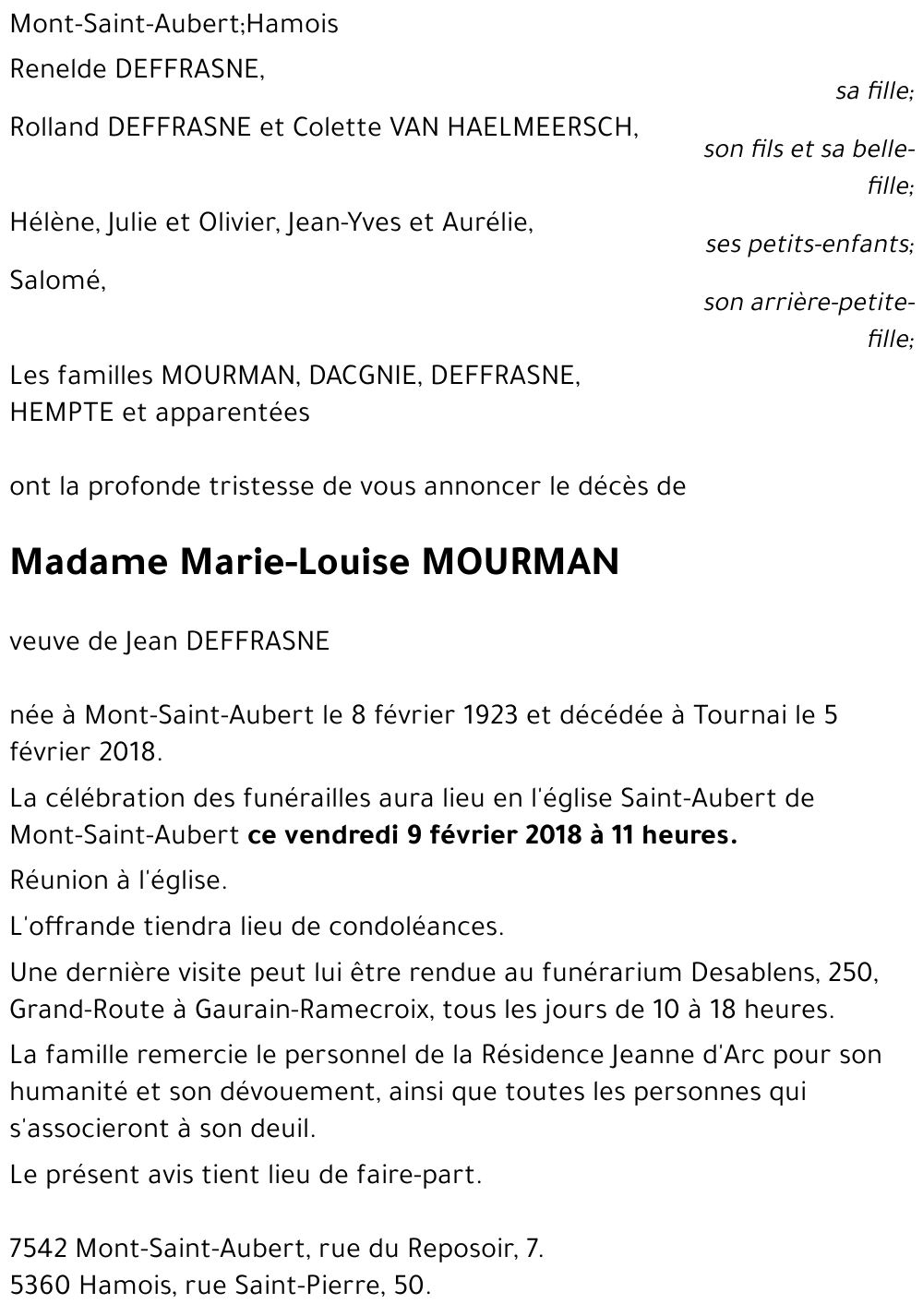 Marie-Louise MOURMAN
