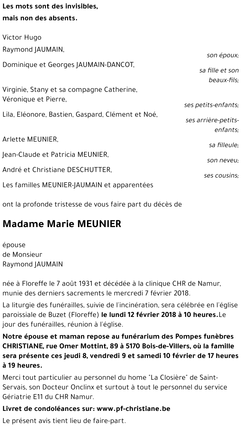 Marie MEUNIER