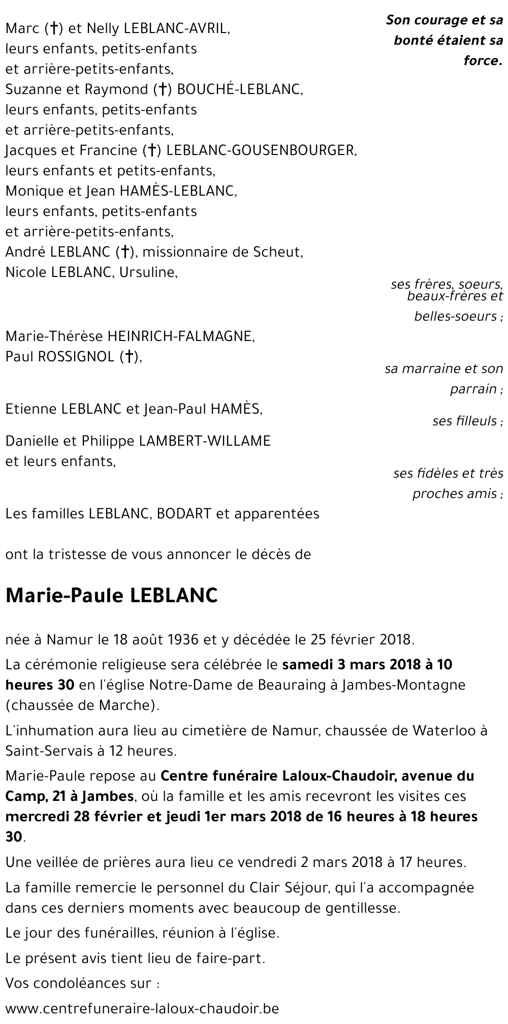 Marie-Paule LEBLANC