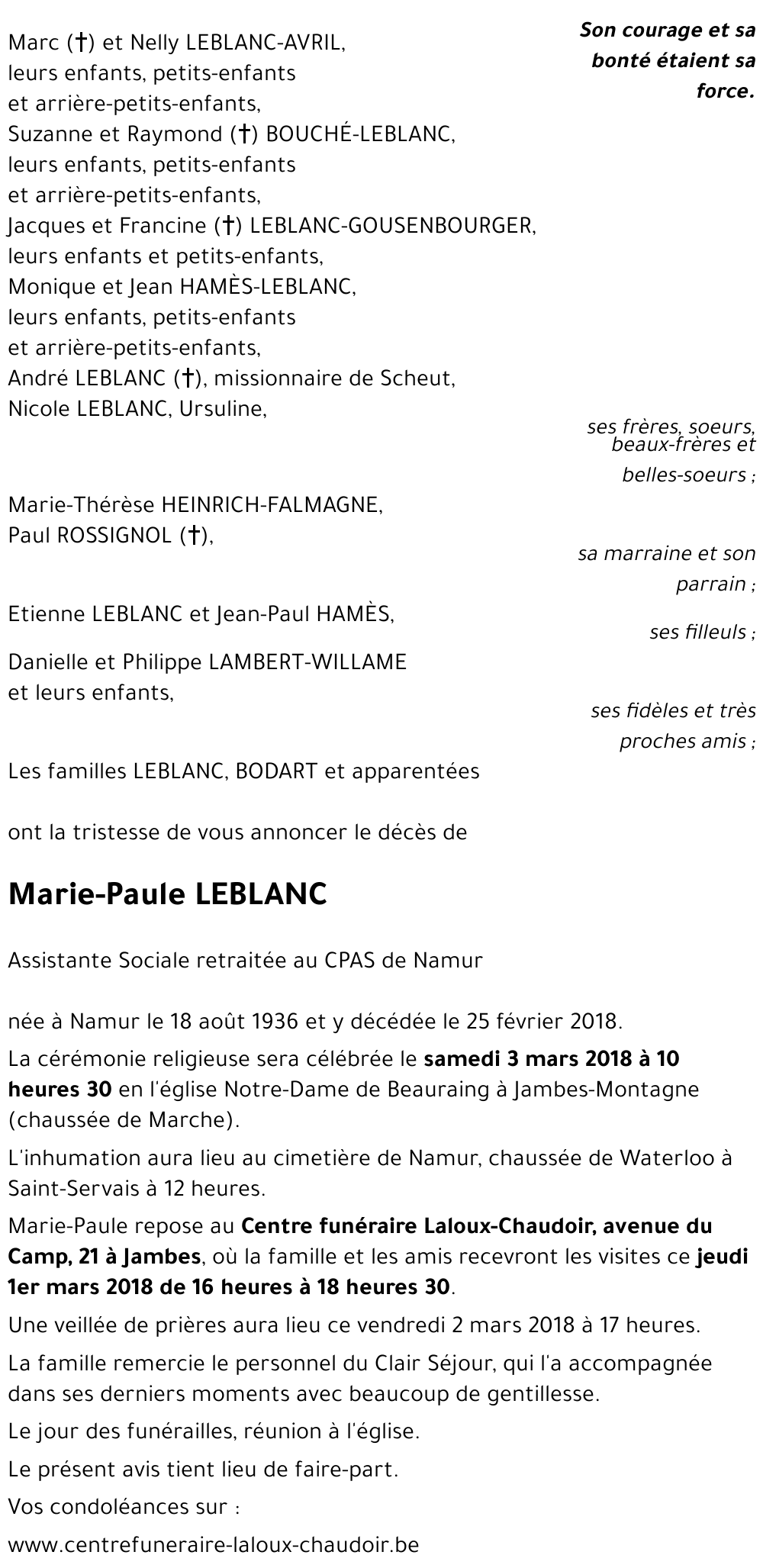 Marie-Paule LEBLANC