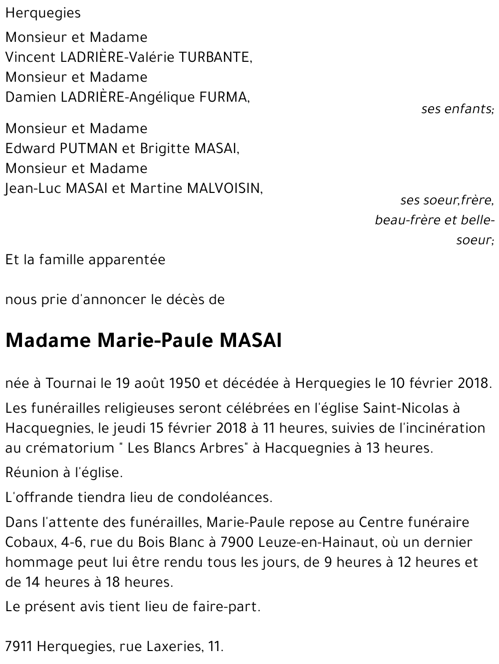 Marie-Paule Masai
