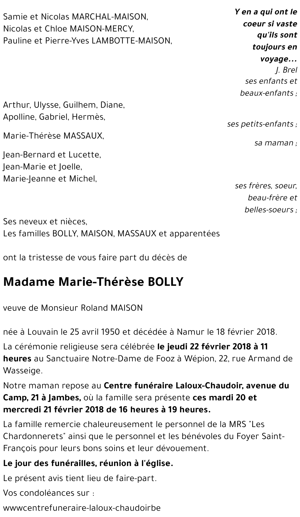Marie-Thérèse BOLLY