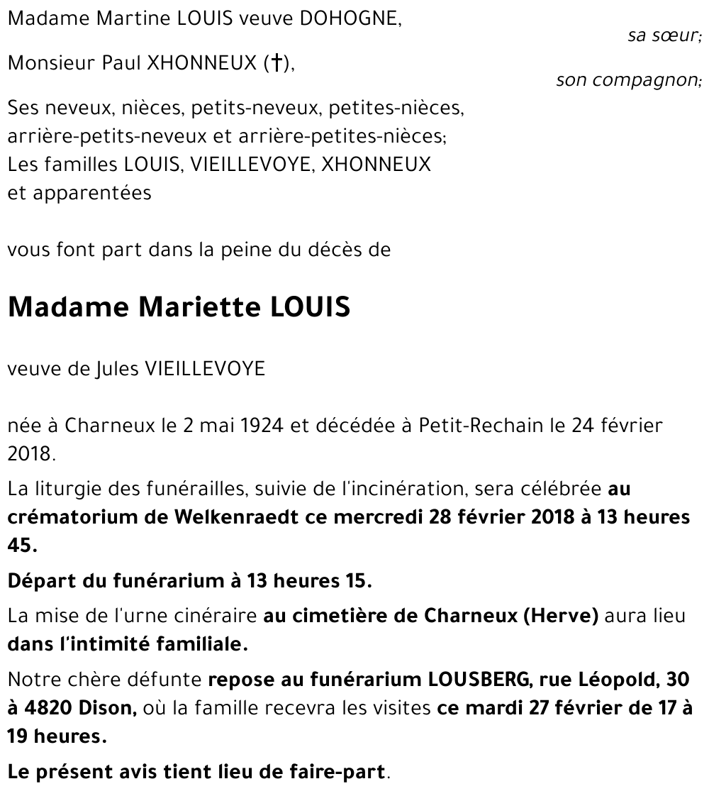 Mariette LOUIS