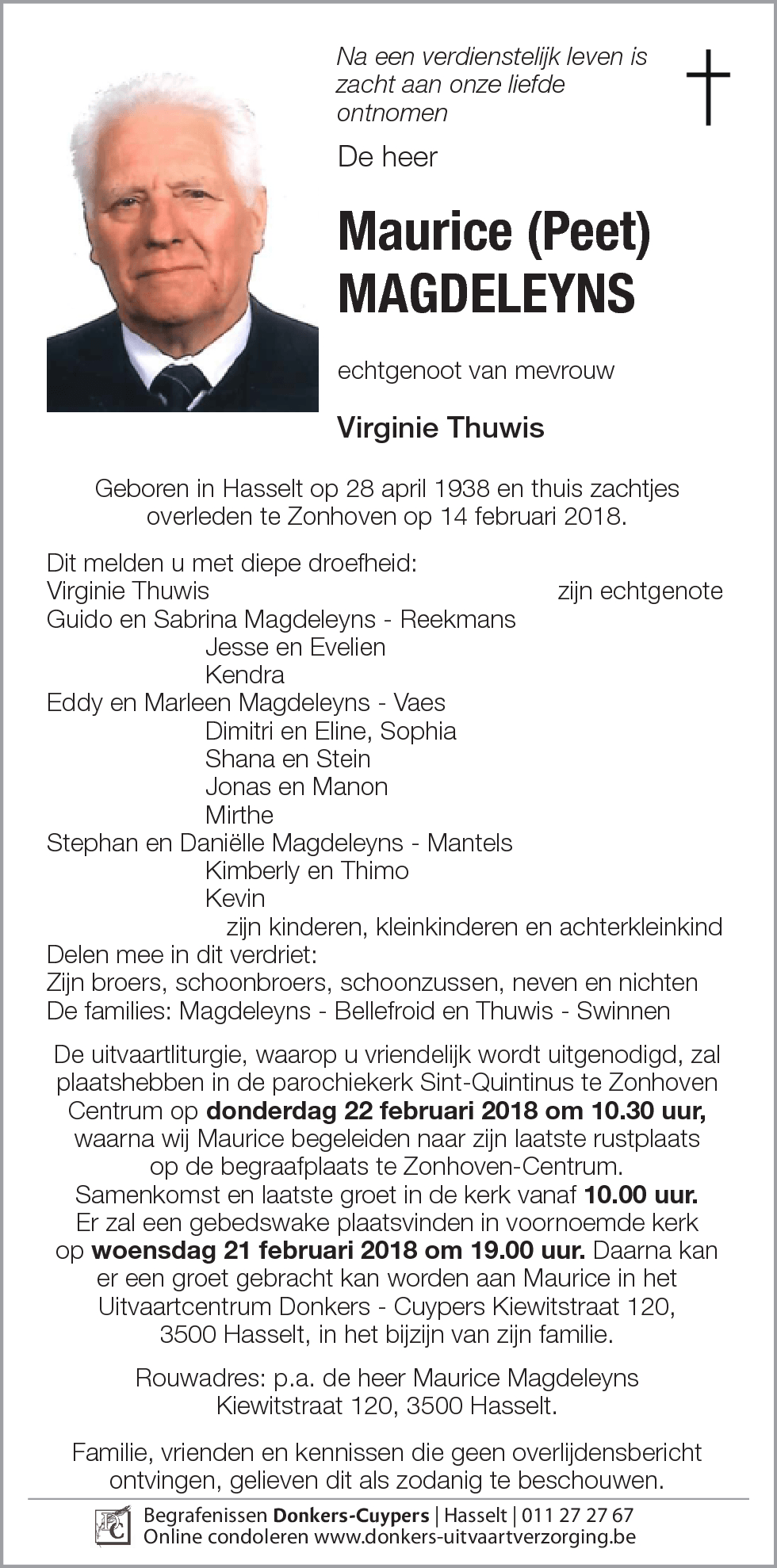 Maurice (Peet) Magdeleyns