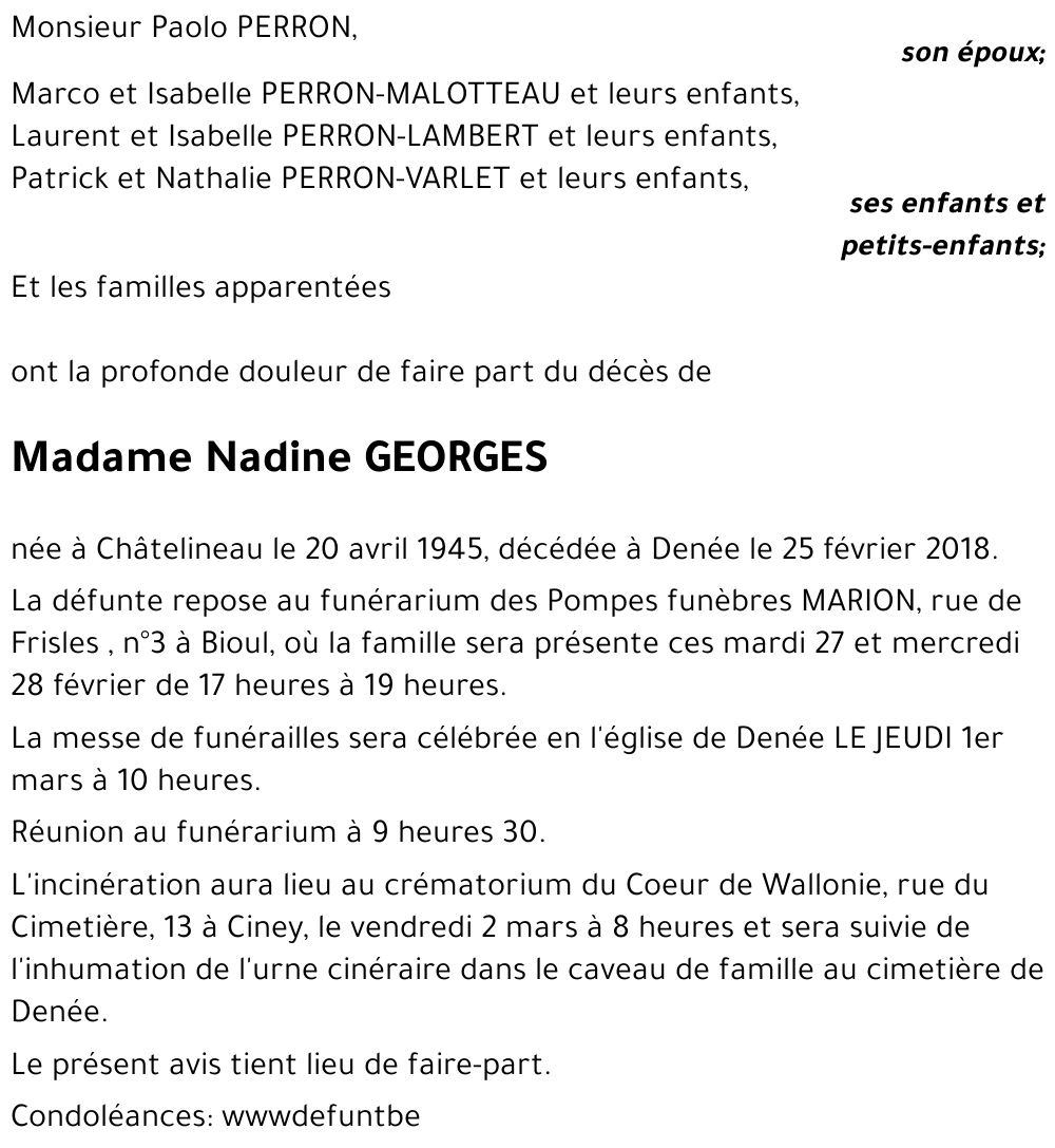 Nadine GEORGES