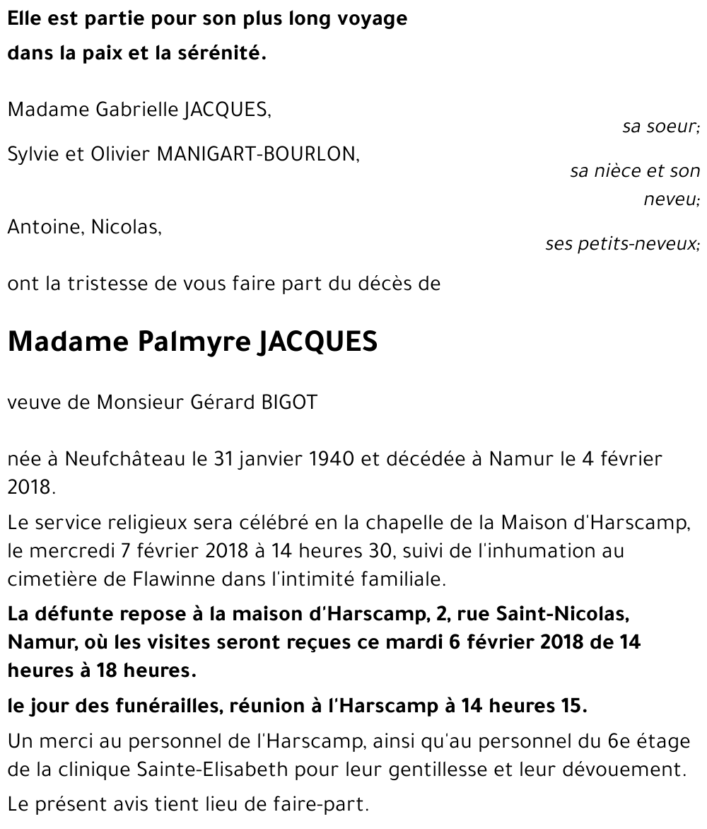 Palmyre JACQUES