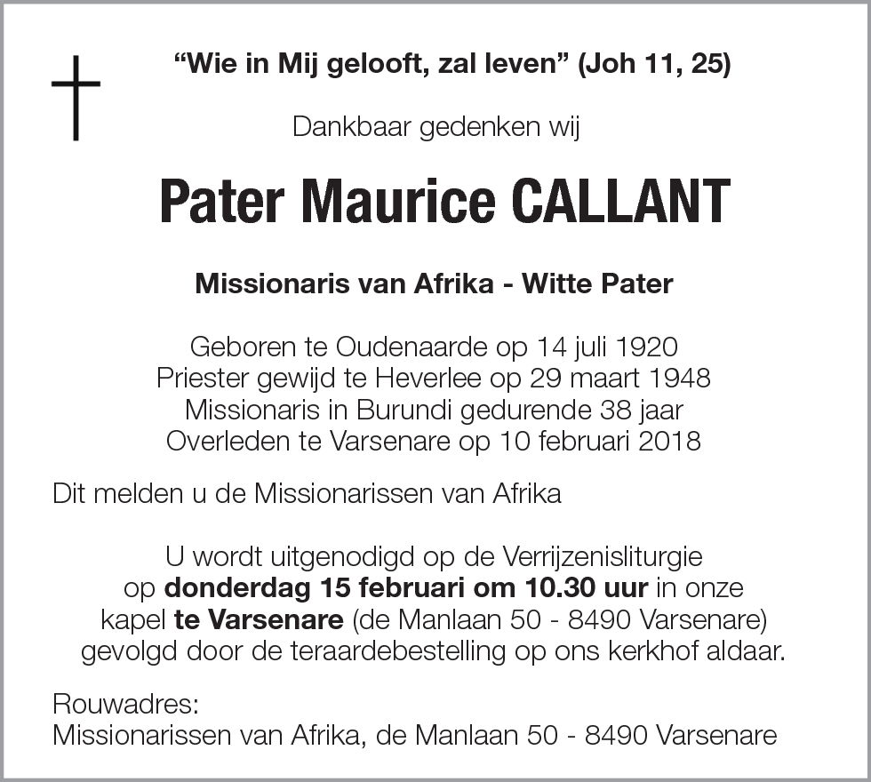 Pater Maurice Callant