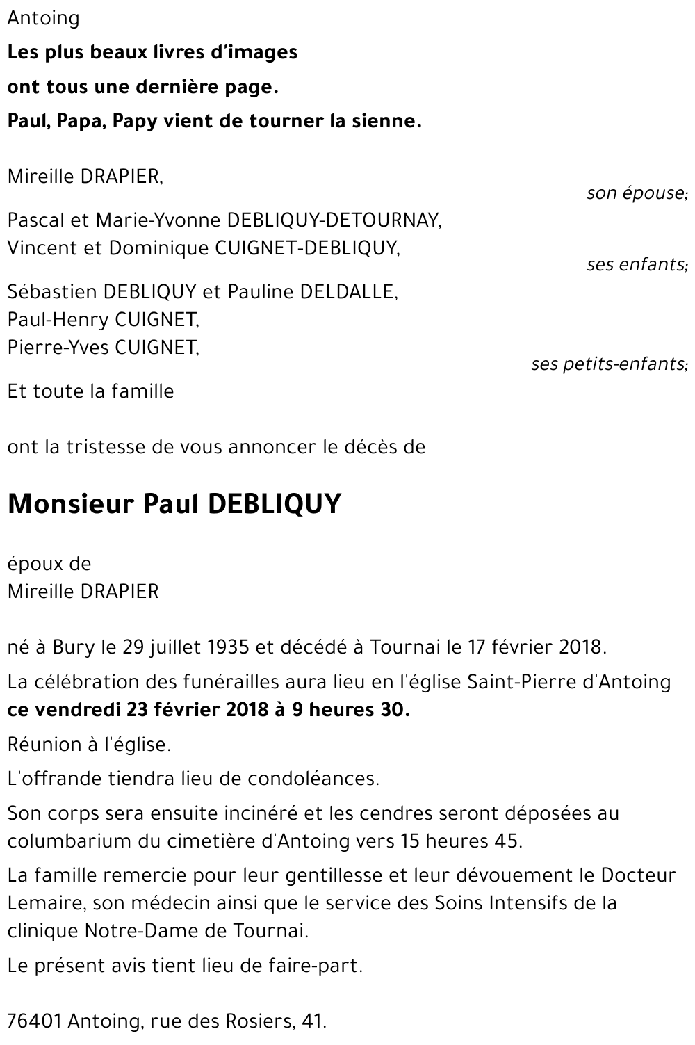 Paul DEBLIQUY