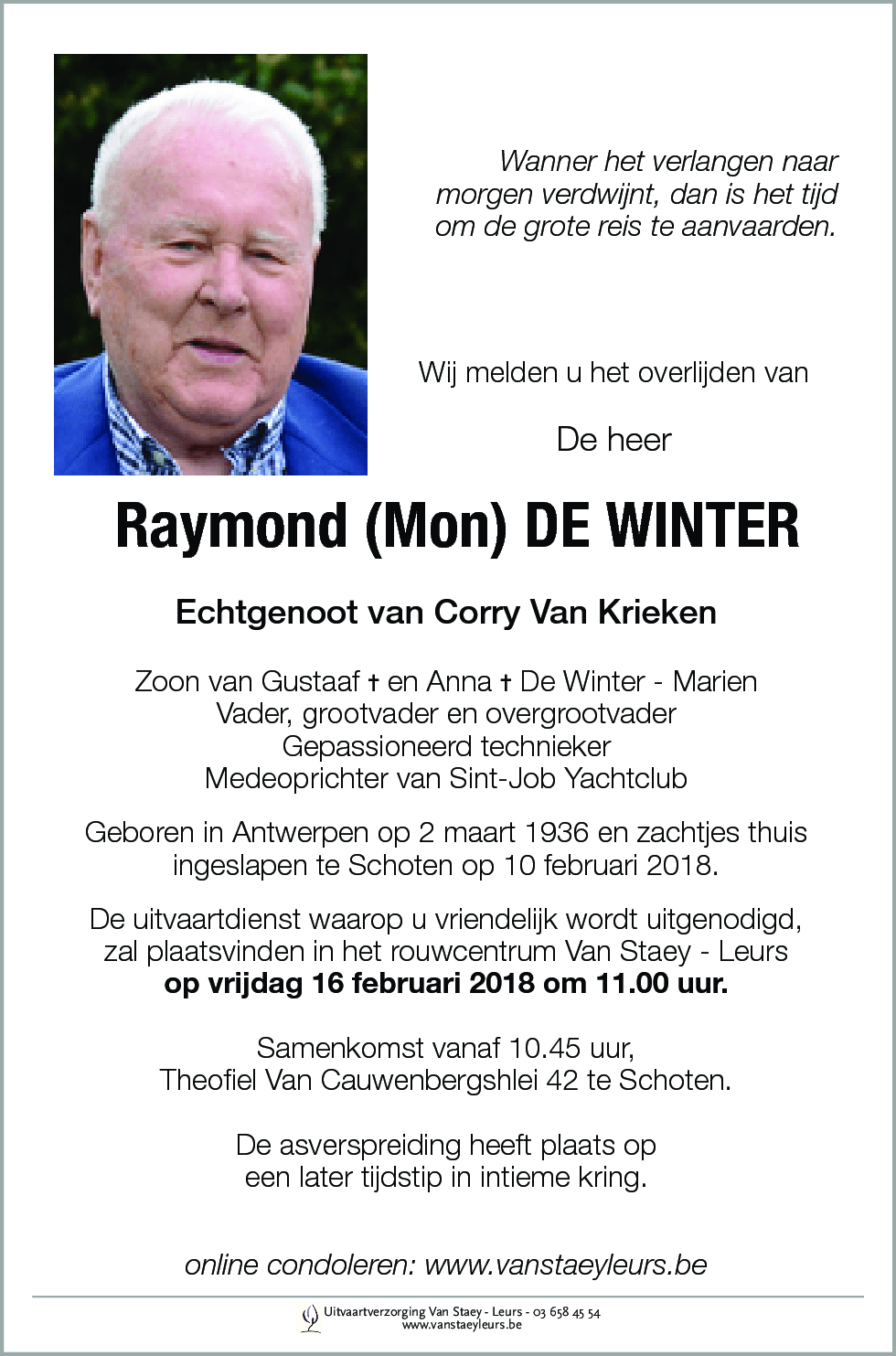 Raymond De Winter
