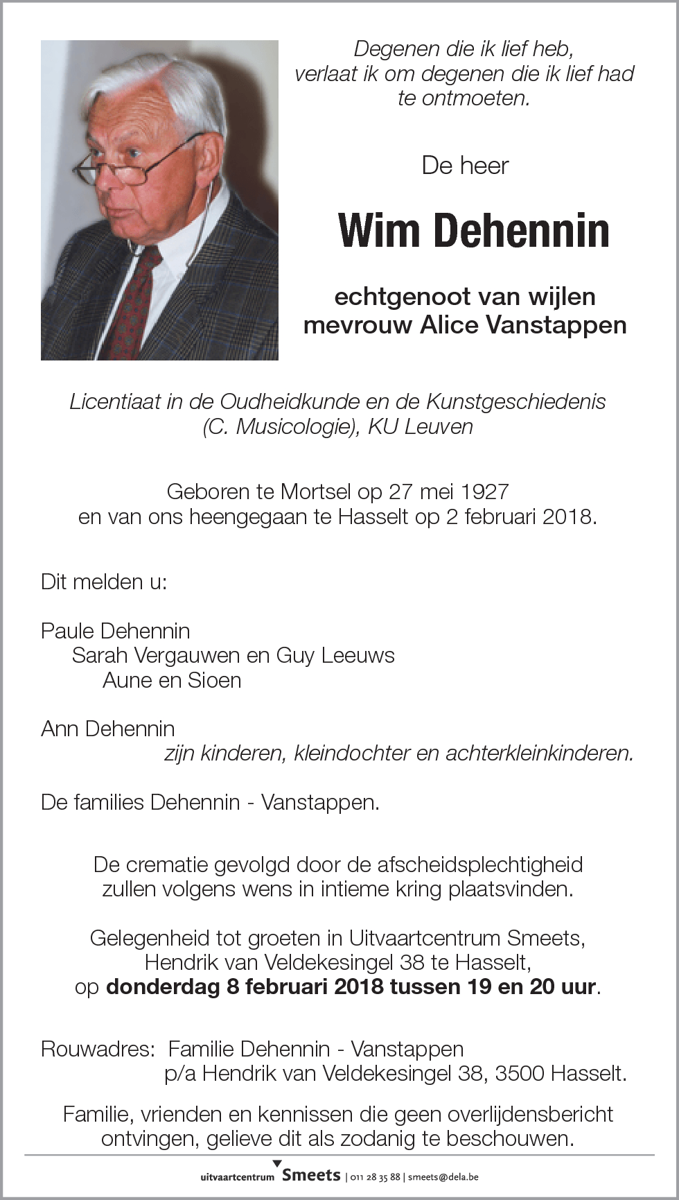 Wim (Willy) Dehennin