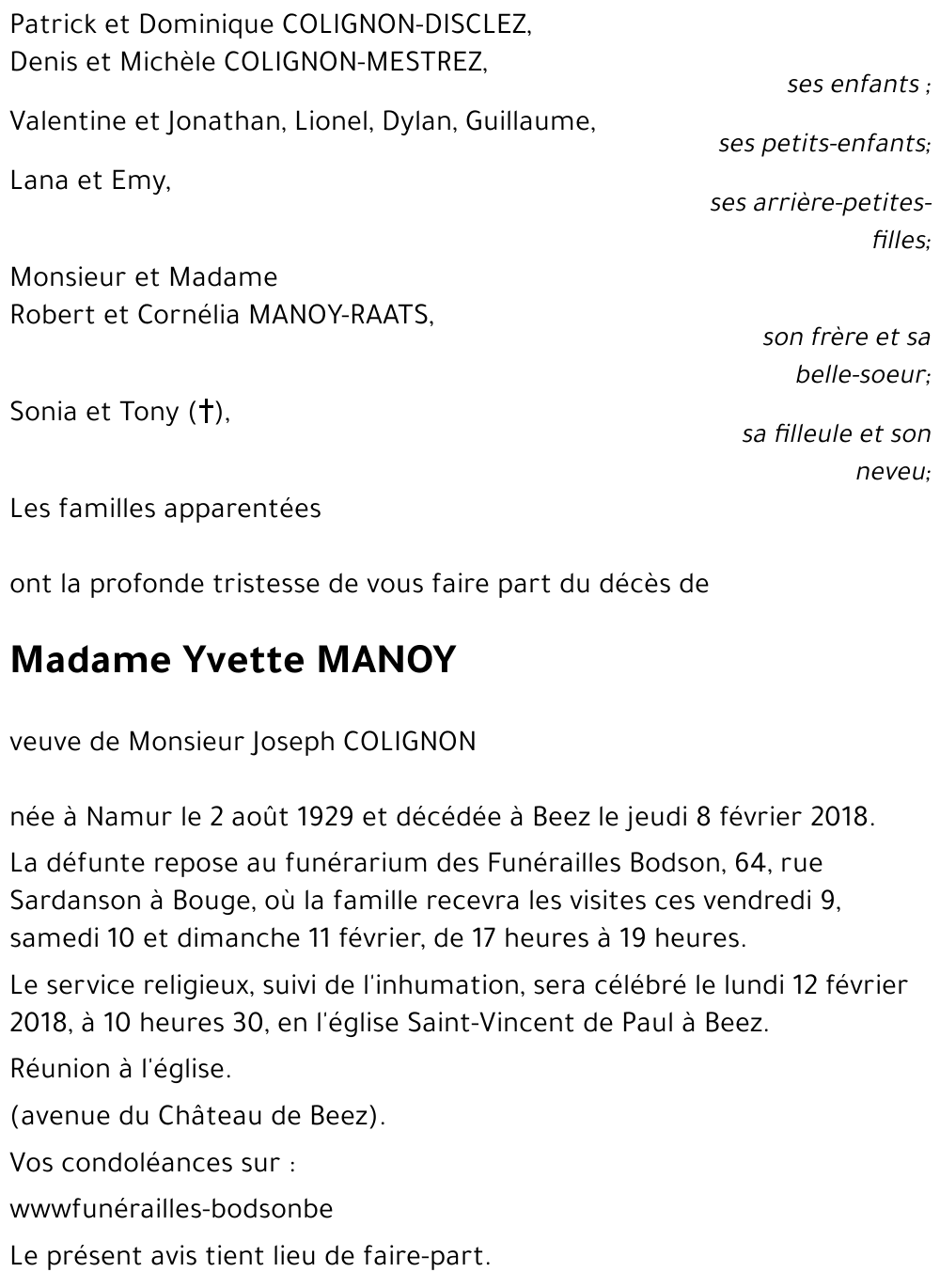 Yvette MANOY