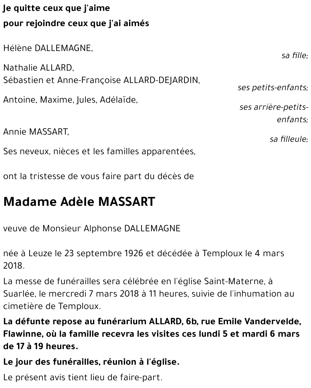Adèle MASSART