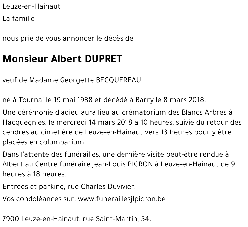 Albert Dupret