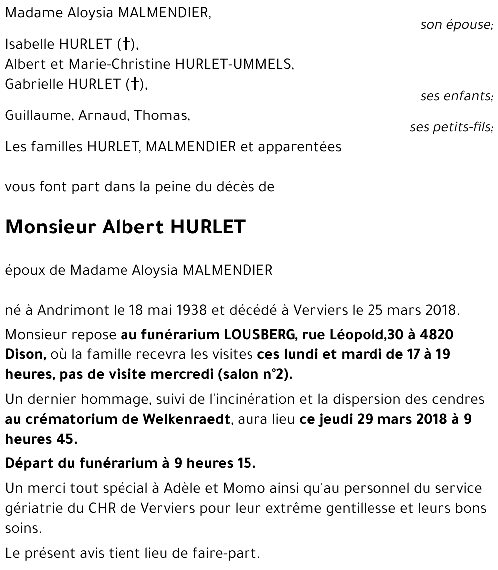 Albert HURLET