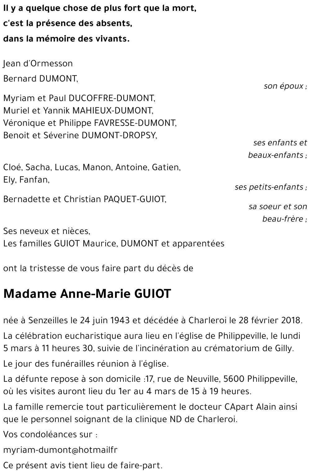 Anne-Marie GUIOT