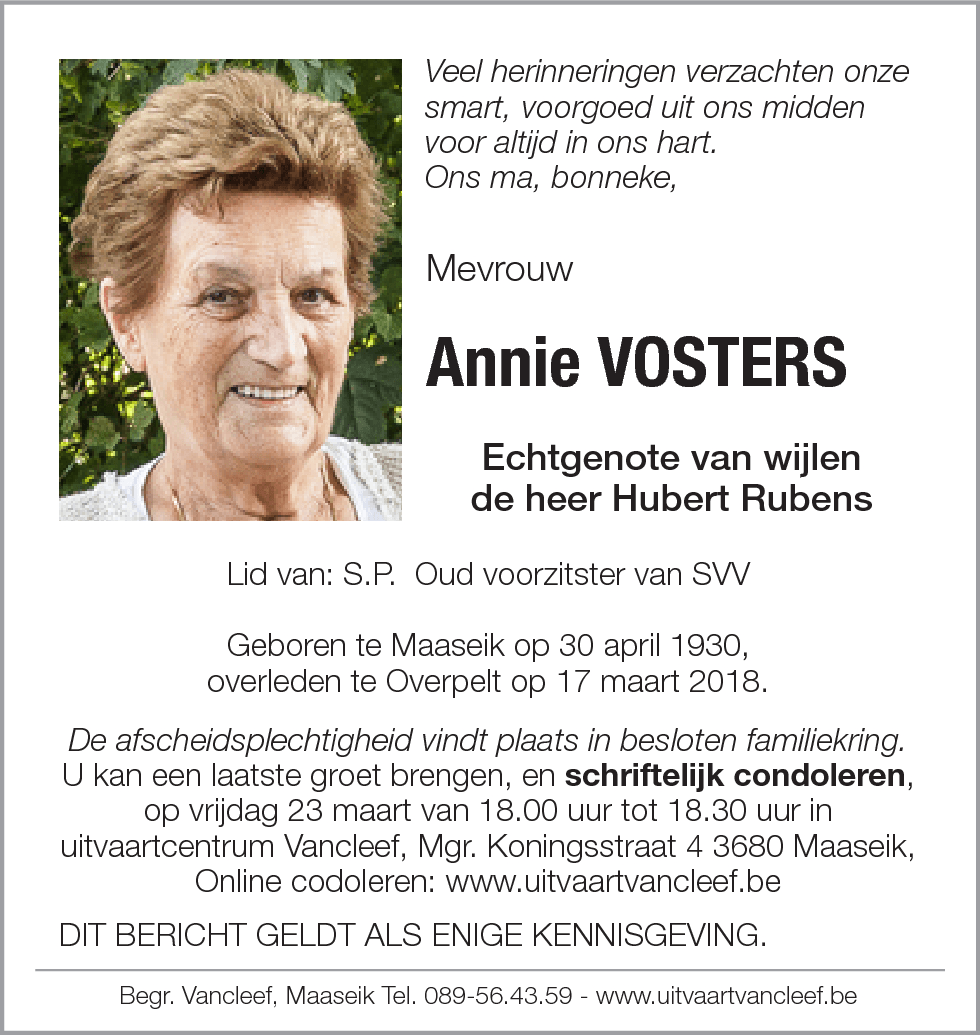 Annie Vosters