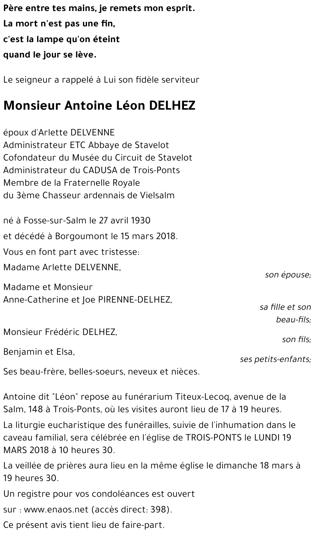 Antoine  Léon DELHEZ