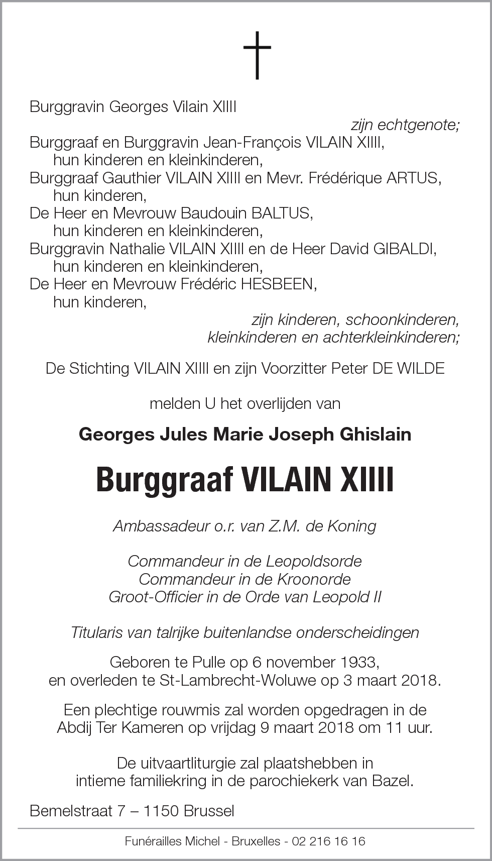 Burggraaf Vilain XIIII