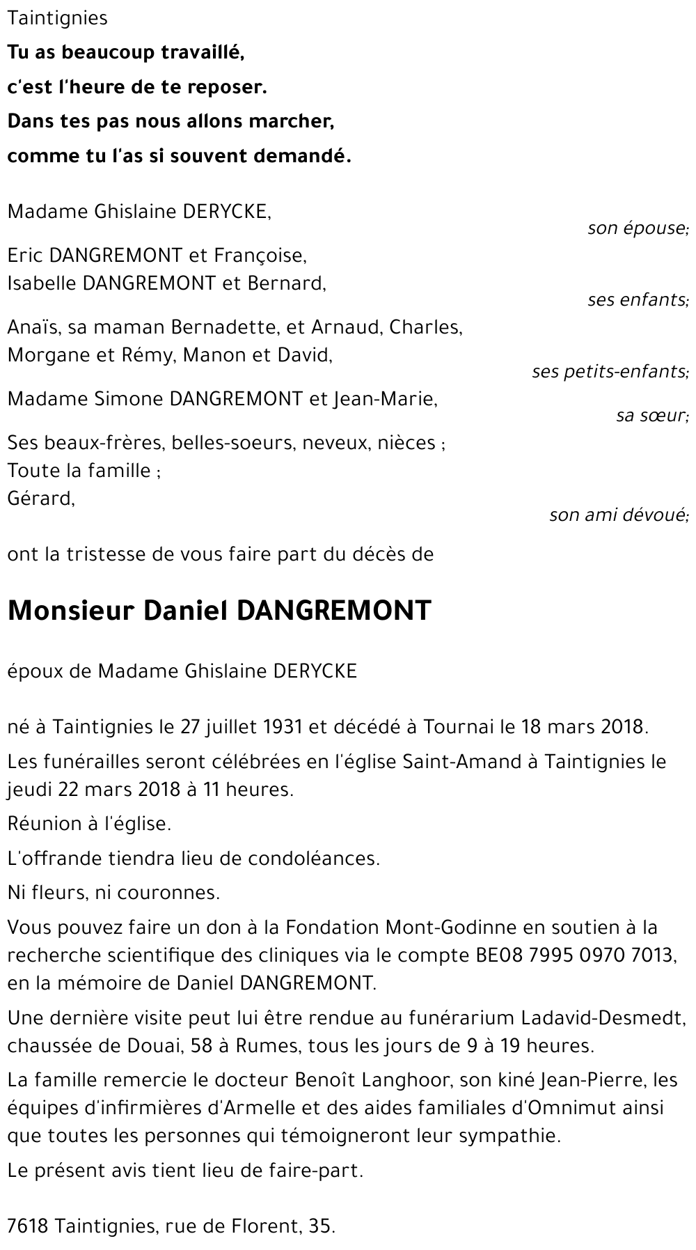 Daniel DANGREMONT