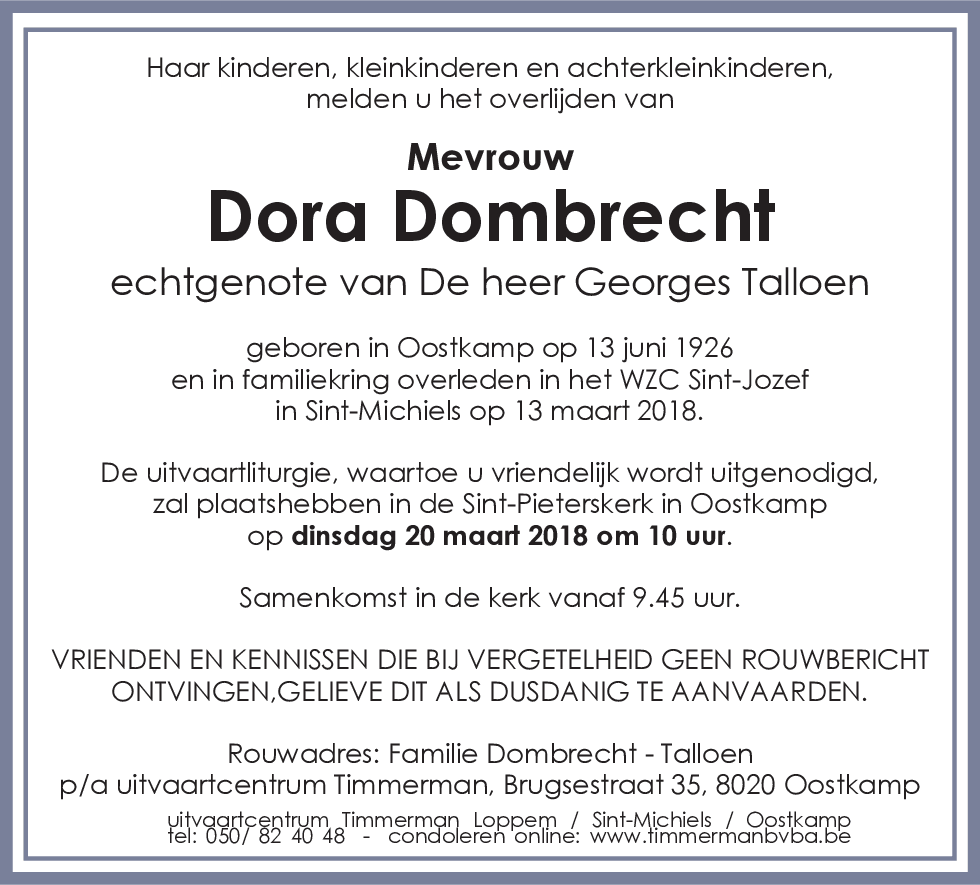 Dora Dombrecht