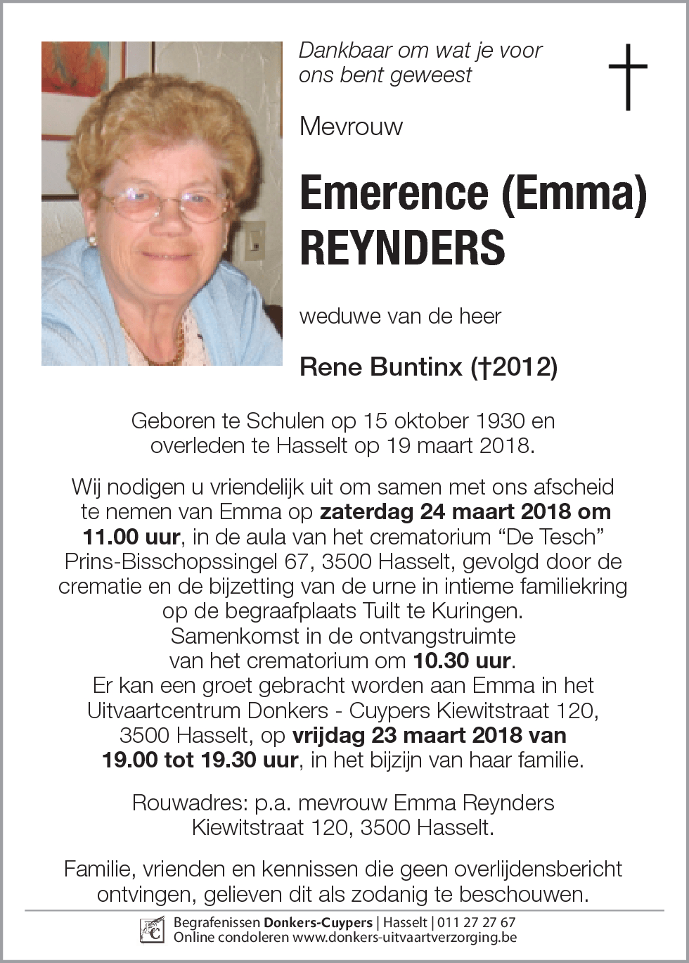 Emerence (Emma) Reynders