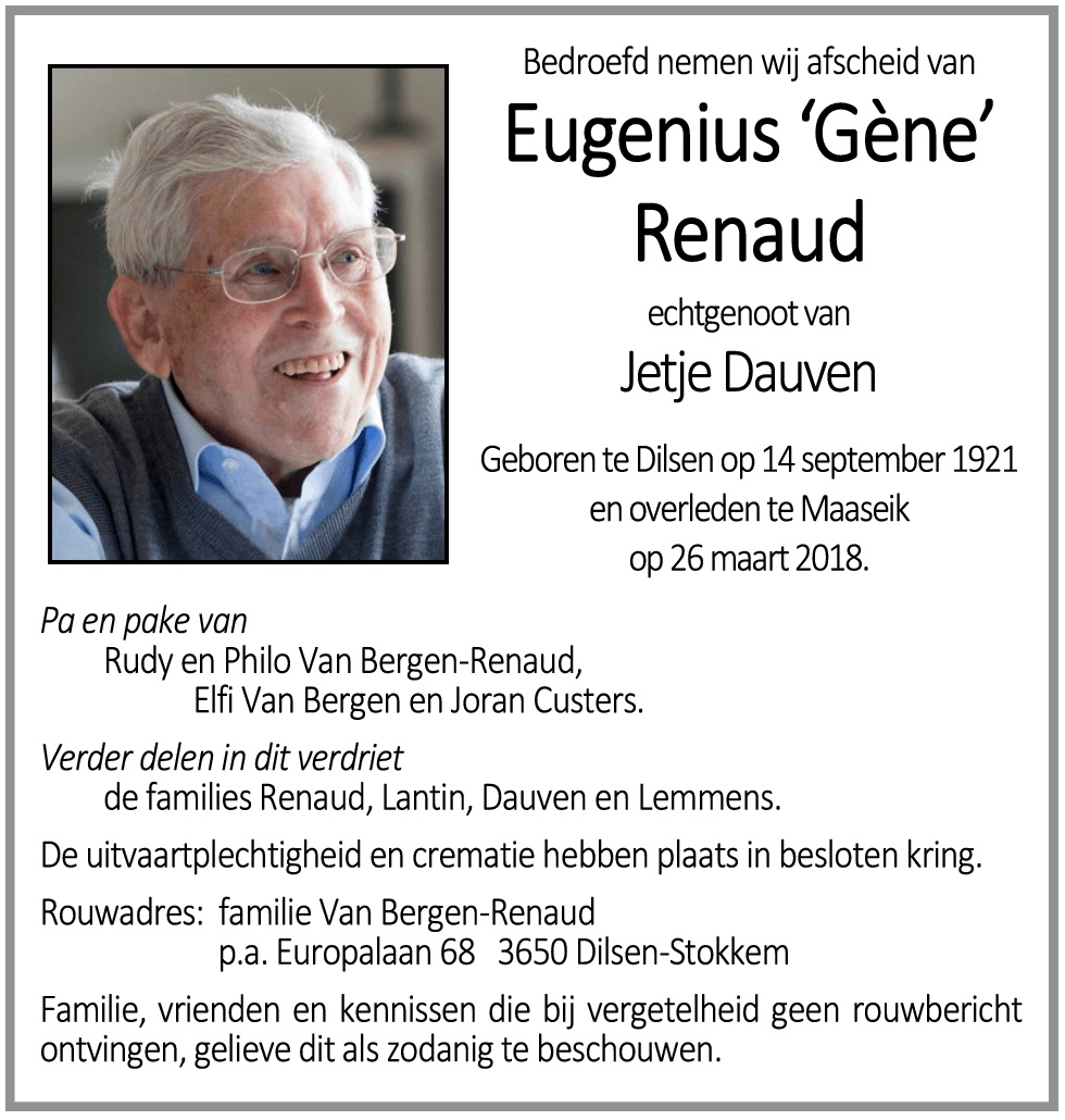 Eugenius 'Gène' Renaud