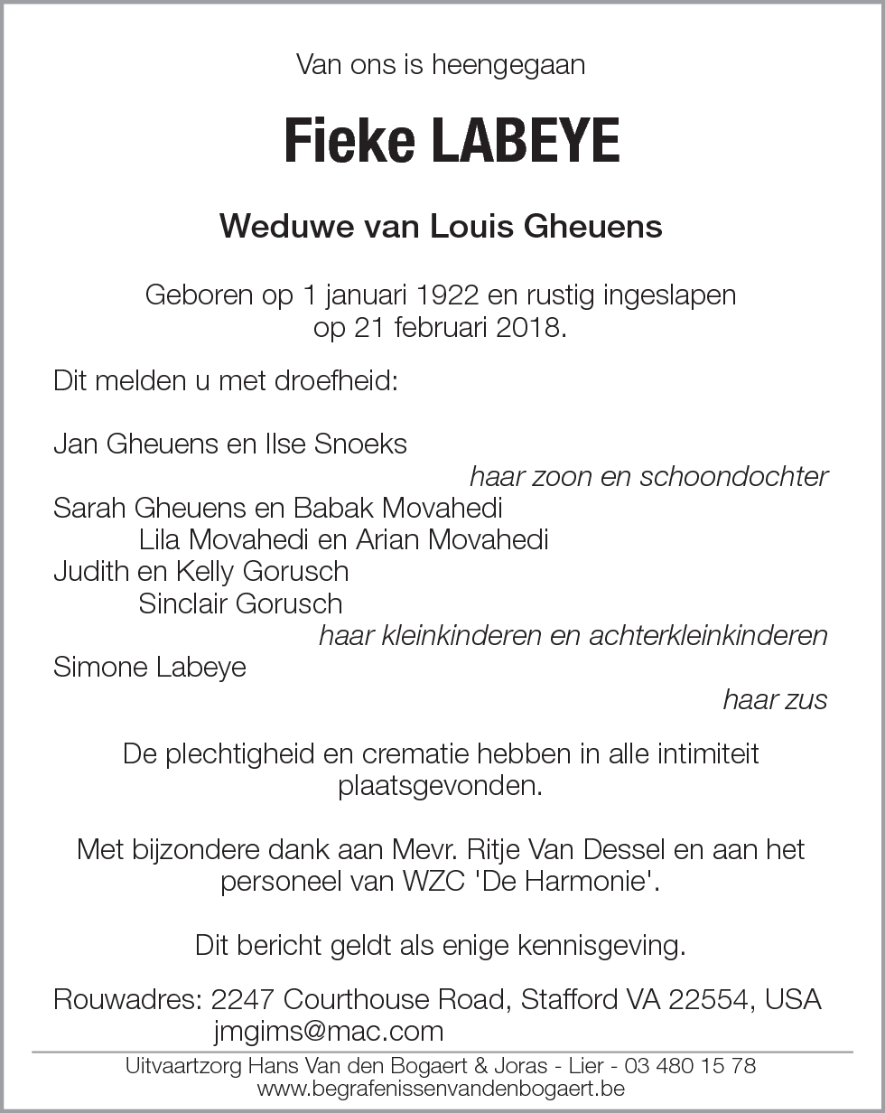 Fieke Labeye