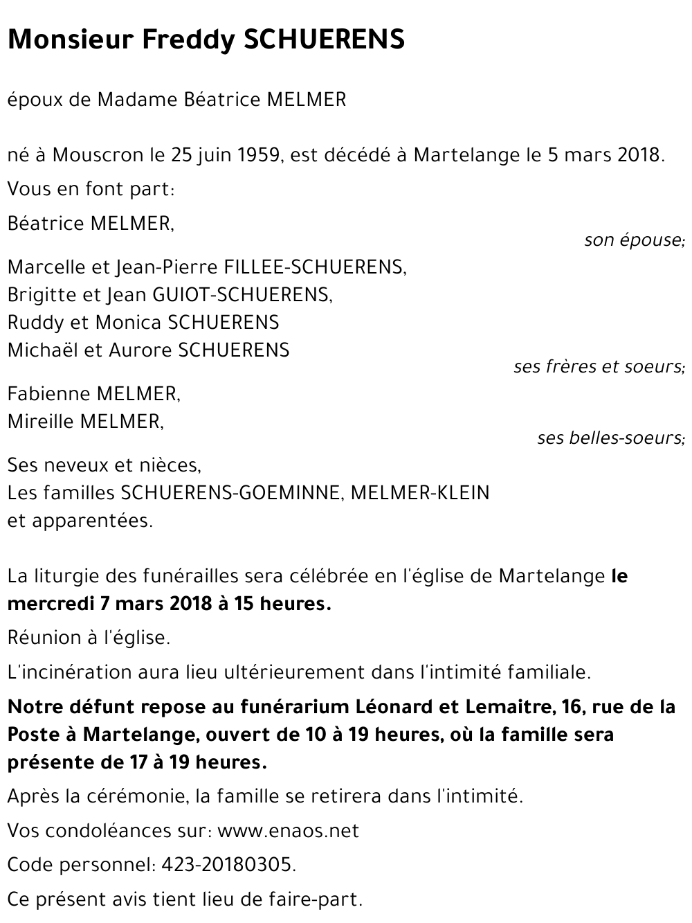Freddy SCHUERENS
