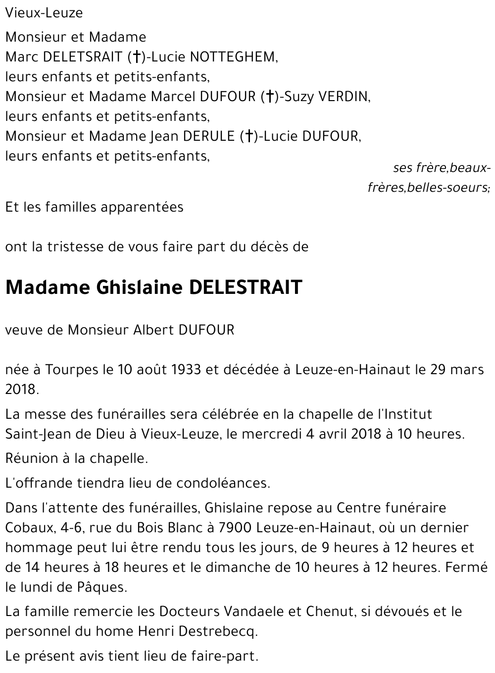 Ghislaine Delestrait