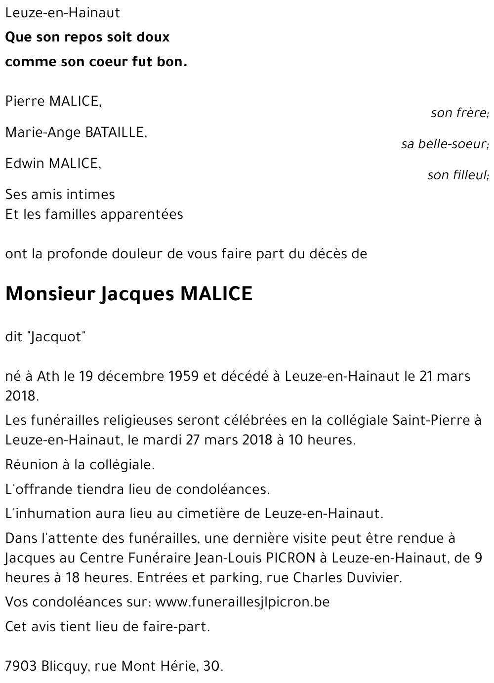 Jacques MALICE